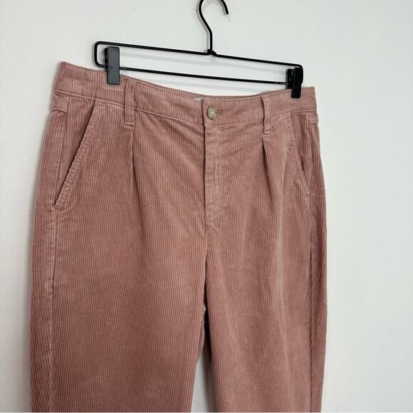 J. Crew High-rise Tapered Corduroy Pant Blush Pink Wide Wale Corduroy size 12 - Picture 4 of 9